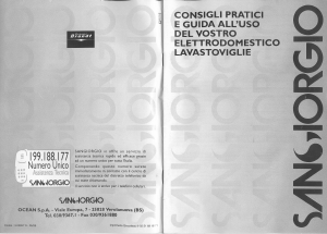 Manuale Sangiorgio Calibra T40 Lavastoviglie