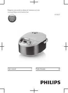 Manual Philips HD3037 Rice Cooker