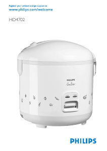 Manual Philips HD4702 Rice Cooker