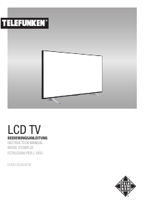 Manuale Telefunken D40U300A4CW LCD televisore