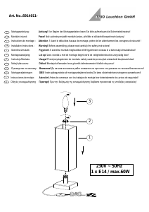 Manuale Trio 5914011-10 Piet Lampada