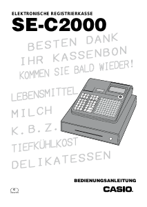 Bedienungsanleitung Casio SE-C2000 Registrierkasse