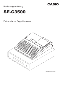 Bedienungsanleitung Casio SE-C3500 Registrierkasse