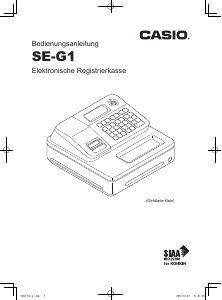 Bedienungsanleitung Casio SE-G1 Registrierkasse