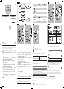 Kullanım kılavuzu Philips HD9120 Buharlı Pişirici