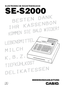 Bedienungsanleitung Casio SE-S2000 Registrierkasse