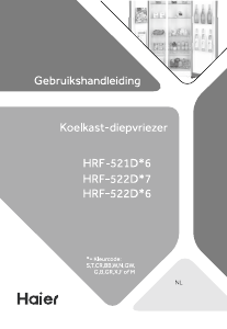 Handleiding Haier HRF-522DG7 Koel-vries combinatie