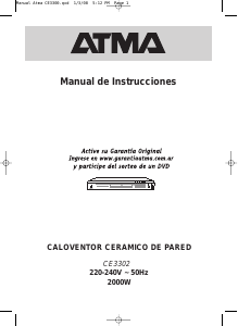 Manual de uso Atma CE3302 Calefactor