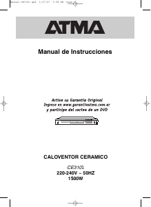 Manual de uso Atma CE3101 Calefactor