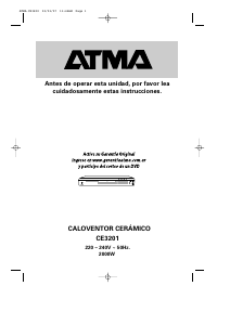 Manual de uso Atma CE3201 Calefactor