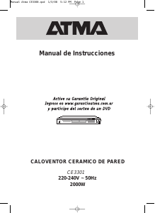 Manual de uso Atma CE3301 Calefactor