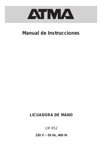 Manual de uso Atma LM852 Batidora de mano