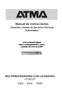 Manual de uso Atma LP8310T Robot de cocina