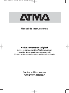 Manual de uso Atma MR926E Microondas