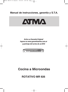 Manual de uso Atma MR926 Microondas