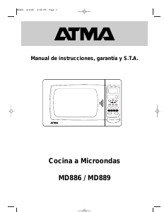 Manual de uso Atma MD889 Microondas