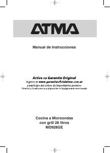 Manual de uso Atma MD928GE Microondas