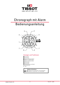 Bedienungsanleitung Tissot 124 Chronograph Alarm Armbanduhr