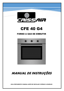 Manual Crissair CFE 40 G4 Forno