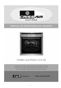 Manual Crissair CTO 93 Forno