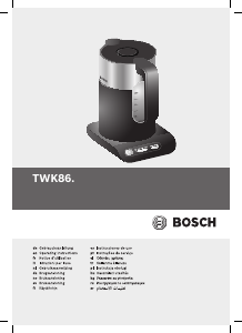 Kullanım kılavuzu Bosch TWK86104RU Çaydanlık