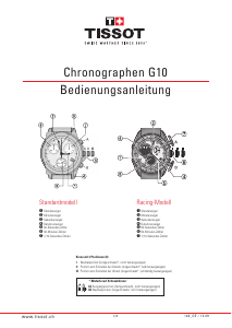 Bedienungsanleitung Tissot 143 Chronograph G10 Armbanduhr