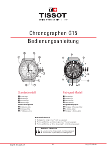 Bedienungsanleitung Tissot 144 Chronograph G15 Armbanduhr