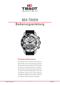 Bedienungsanleitung Tissot 145 Sea-Touch Armbanduhr