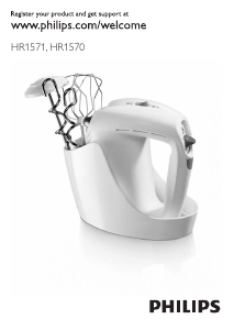 Bedienungsanleitung Philips HR1571 Handmixer