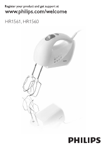 Bedienungsanleitung Philips HR1560 Handmixer