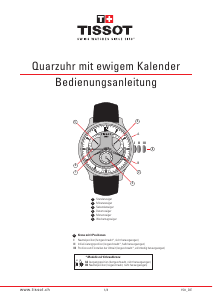 Bedienungsanleitung Tissot 150 Quartz Calendar Armbanduhr