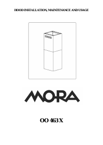 Instrukcja Mora OO 463 X Okap kuchenny
