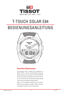 Bedienungsanleitung Tissot 154 T-Touch Solar E84 Armbanduhr