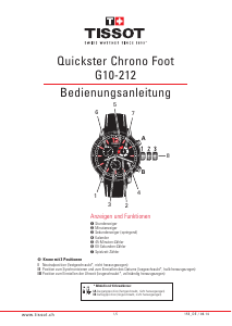 Bedienungsanleitung Tissot 155 Quickster Chrono Foot G10-212 Armbanduhr