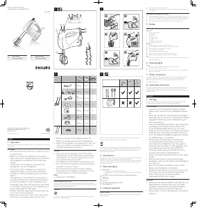 Mode d’emploi Philips HR1458 Batteur à main