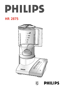 Bedienungsanleitung Philips HR2875 Standmixer