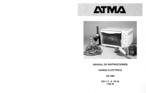 Manual de uso Atma AG 899 Horno
