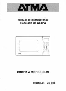 Manual de uso Atma MD893 Microondas