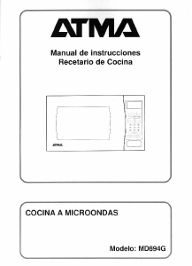 Manual de uso Atma MD894G Microondas