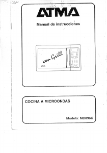Manual de uso Atma MD896G Microondas