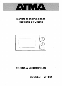 Manual de uso Atma MR891 Microondas