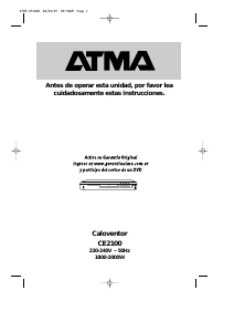 Manual de uso Atma CE2100 Calefactor