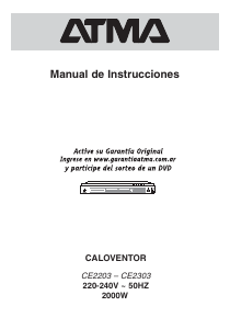 Manual de uso Atma CE2203 Calefactor