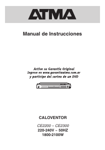 Manual de uso Atma CE2300 Calefactor