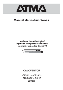 Manual de uso Atma CE2303 Calefactor