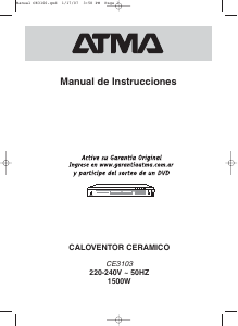 Manual de uso Atma CE3103 Calefactor