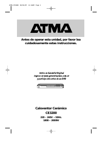 Manual de uso Atma CE3200 Calefactor