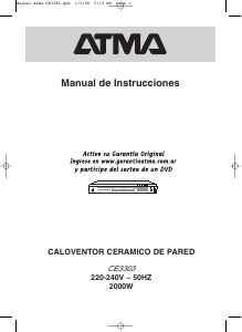 Manual de uso Atma CE3303 Calefactor