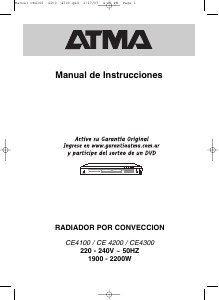 Manual de uso Atma CE4100 Calefactor