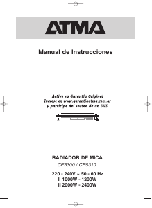 Manual de uso Atma CE5300 Calefactor